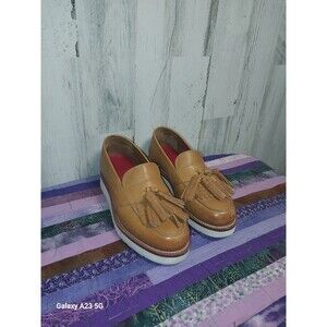 Grenson Tan Leather Loafers with Tassels